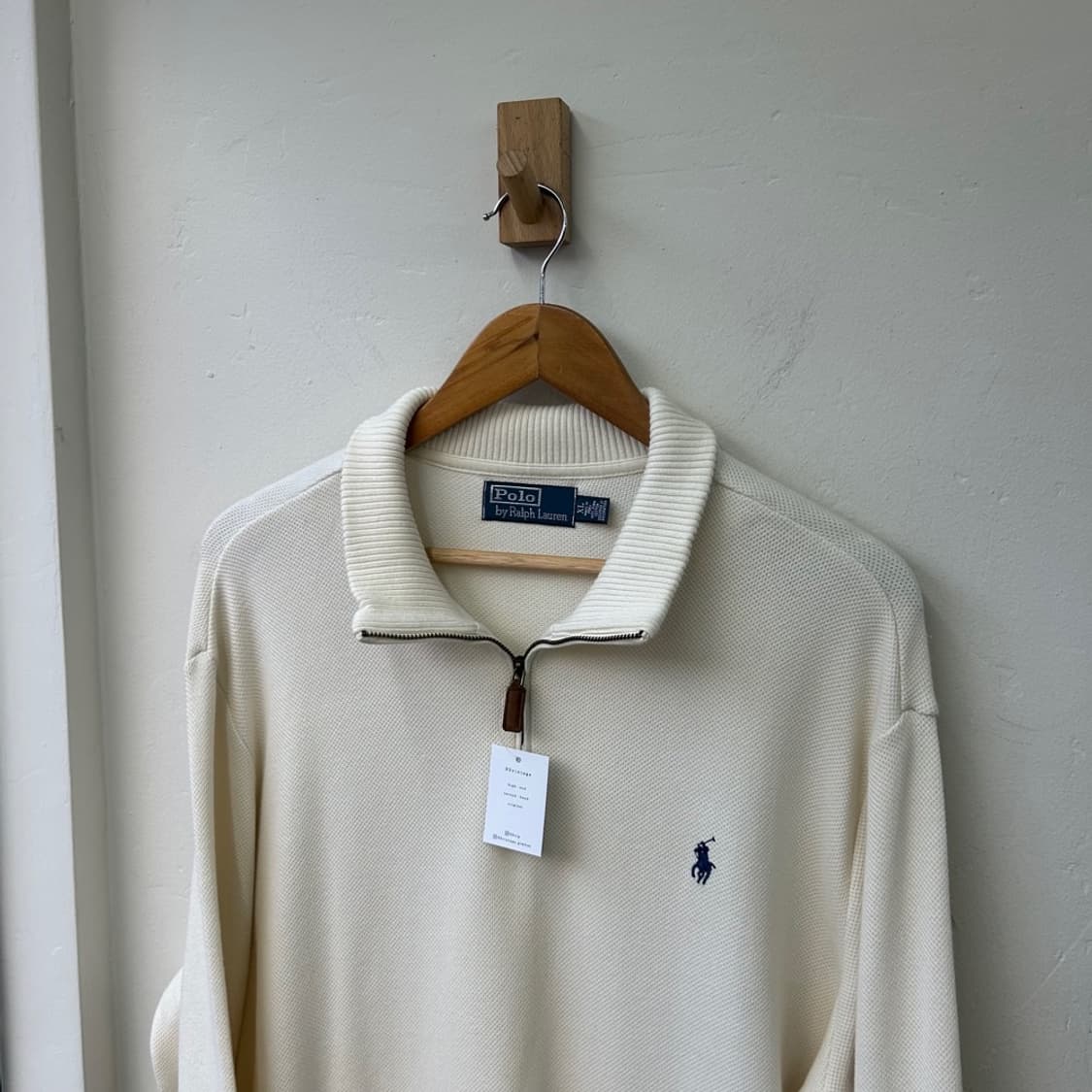 16277 - 폴로 랄프로렌 화이트 반집업 니트 상품이미지1