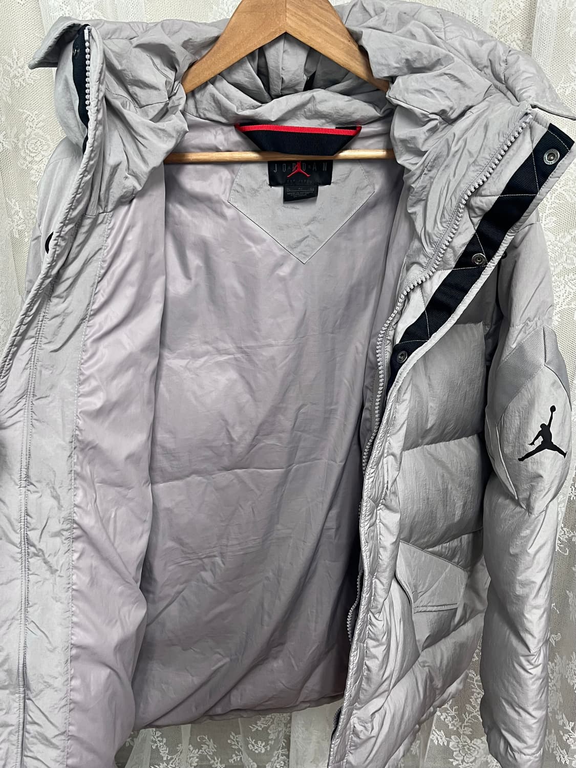 XL) 나이키 조던 윙스 다운 파카 덕다운 패딩 그레이 상품이미지4
