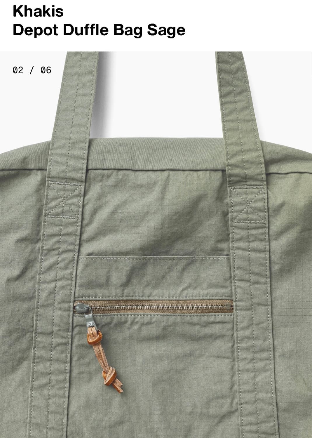 카키스 더플백 세이지 26SS 상품이미지2