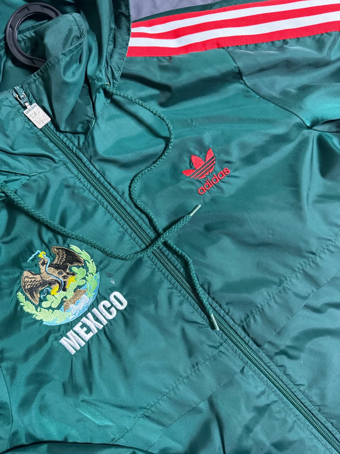 아디다스 멕시코 국대 하이넥 후드 윈드브레이커 바람막이  상품이미지1