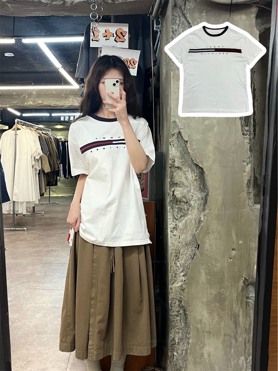 타미힐피거 반팔티 화이트 XL #csz4017  상품이미지1