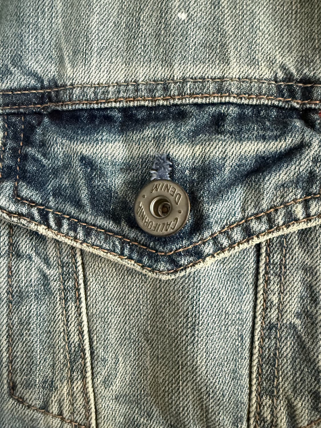 Pre owned 성조기 데님 자켓(뒷판 성조기 프린트) 상품이미지4