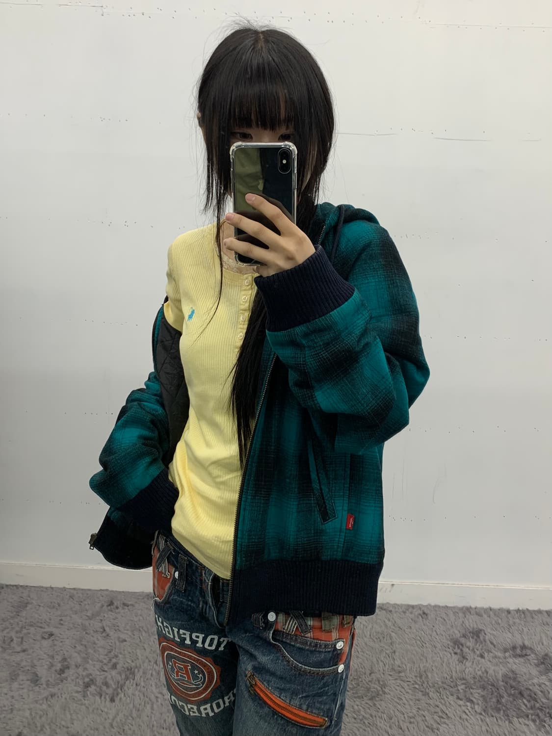 리바이스 민트 체크 후드 점퍼 상품이미지1