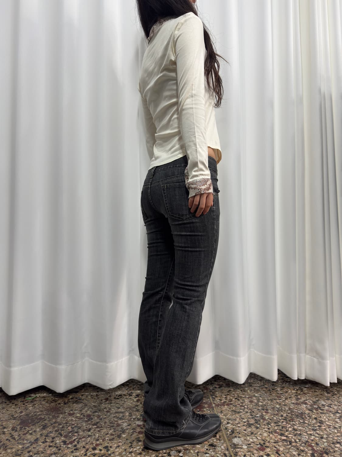 pupula leopard detail shirring slim top 상품이미지5
