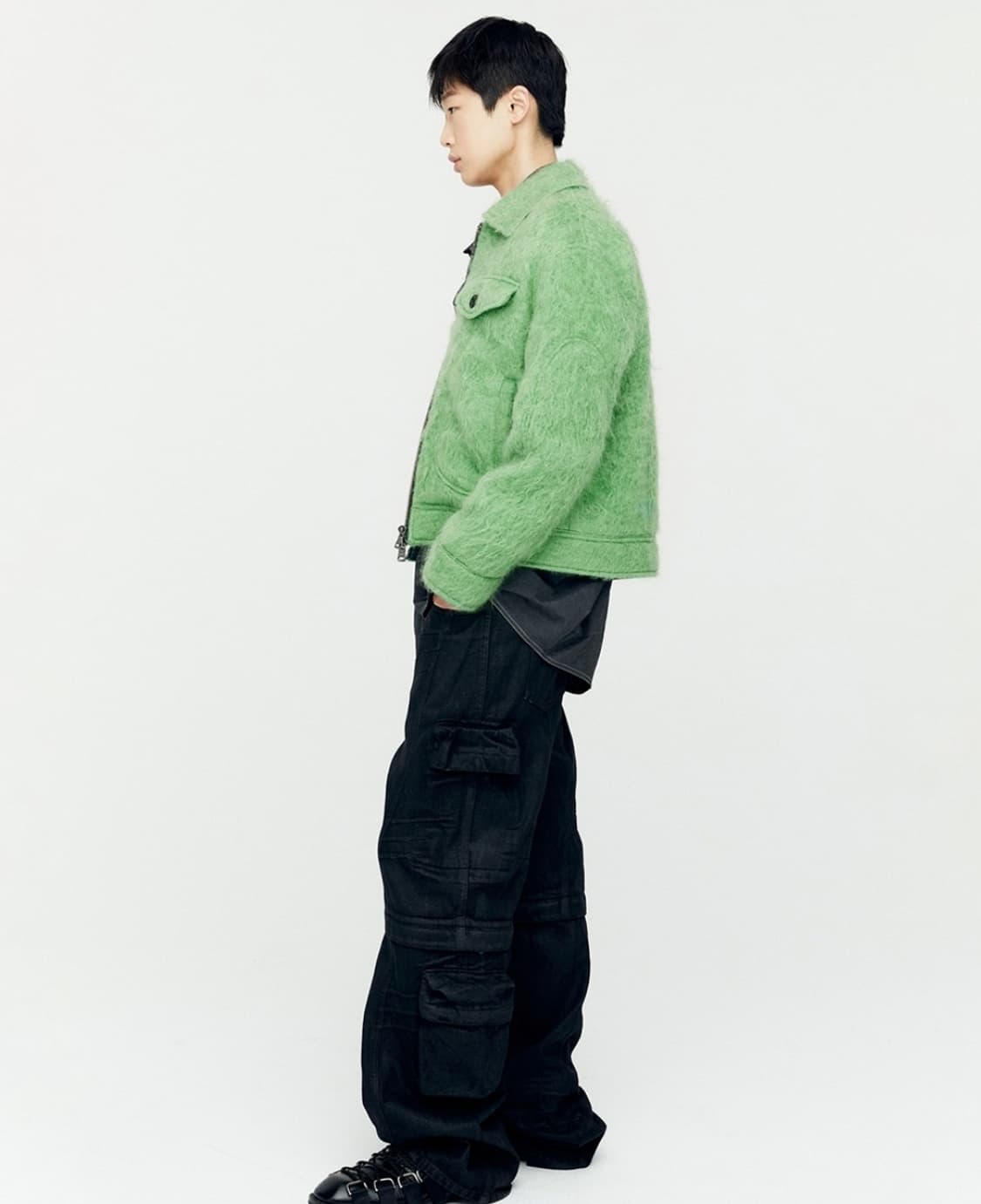 앤더슨벨 Green Wado Shaggy Wool Jacket 상품이미지6