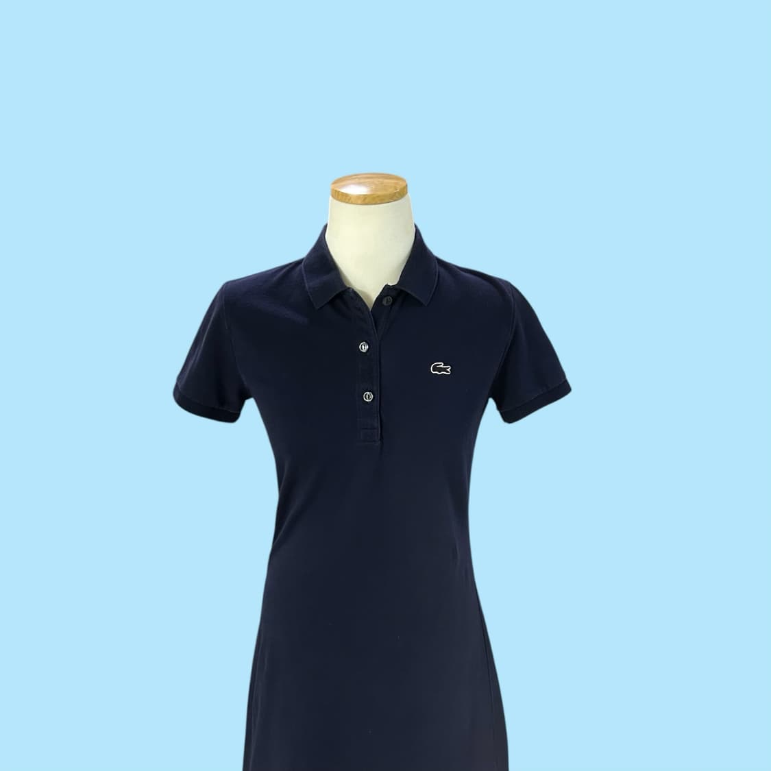 [S] Lacoste 라코스테 네이비 반팔 카라 원피스 상품이미지1