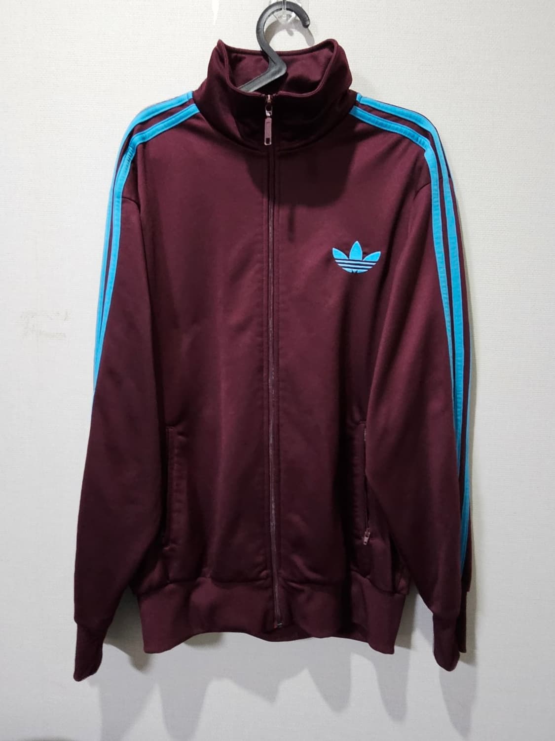 아디다스 파이어버드 마룬 스카이블루 버건디 트랙탑 저지 져지집업 105/ 상품이미지1