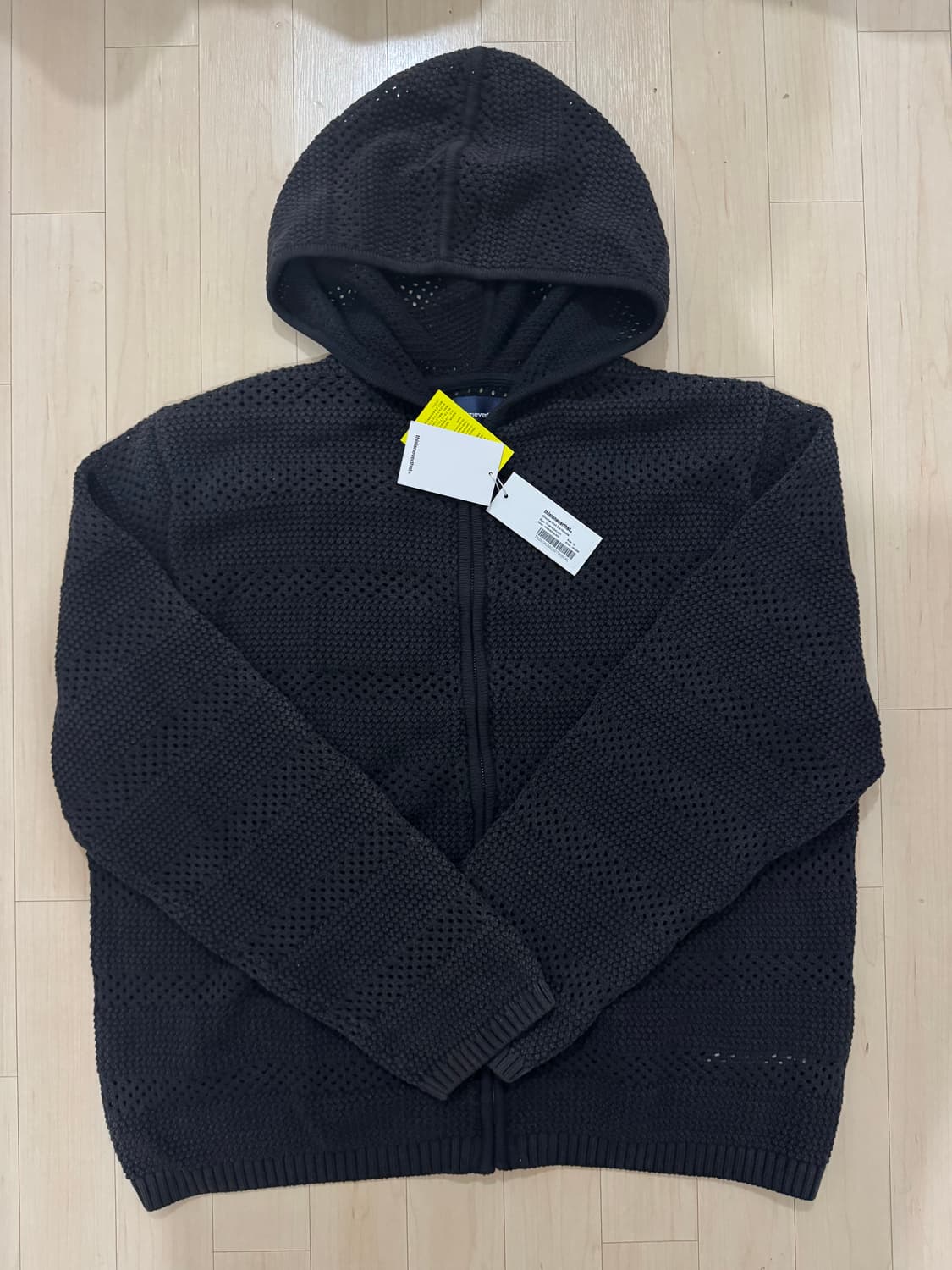 디스이즈네버댓 블랙 니트 집 후디 상품이미지1