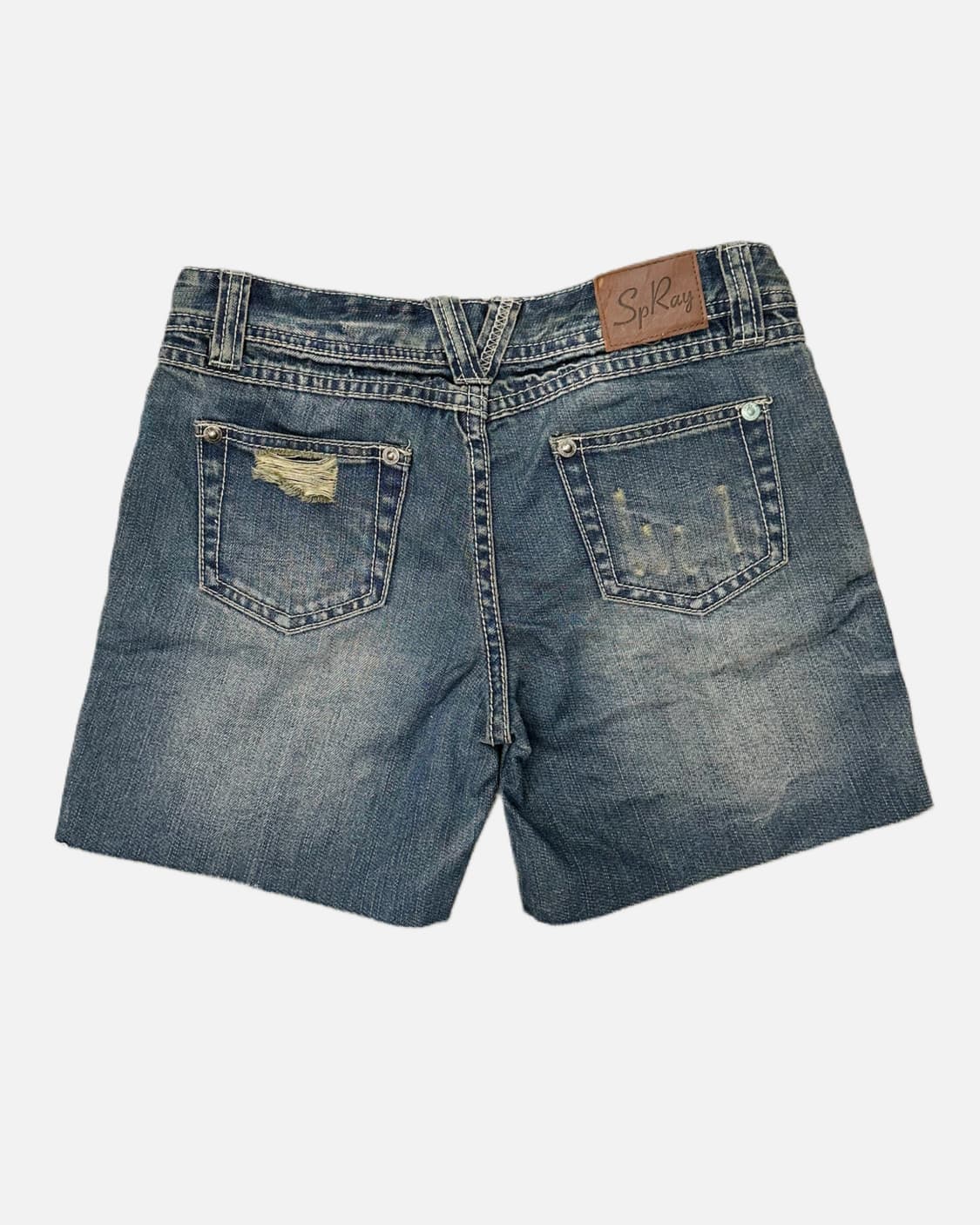 distressed cat washing denim shorts 상품이미지5