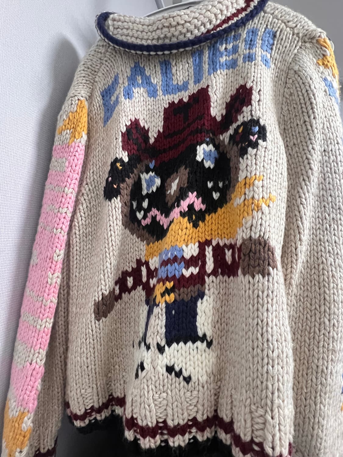 에즈이프캘리 COWGIRL TEDDY ZIPUP KNIT IVORY 상품이미지7