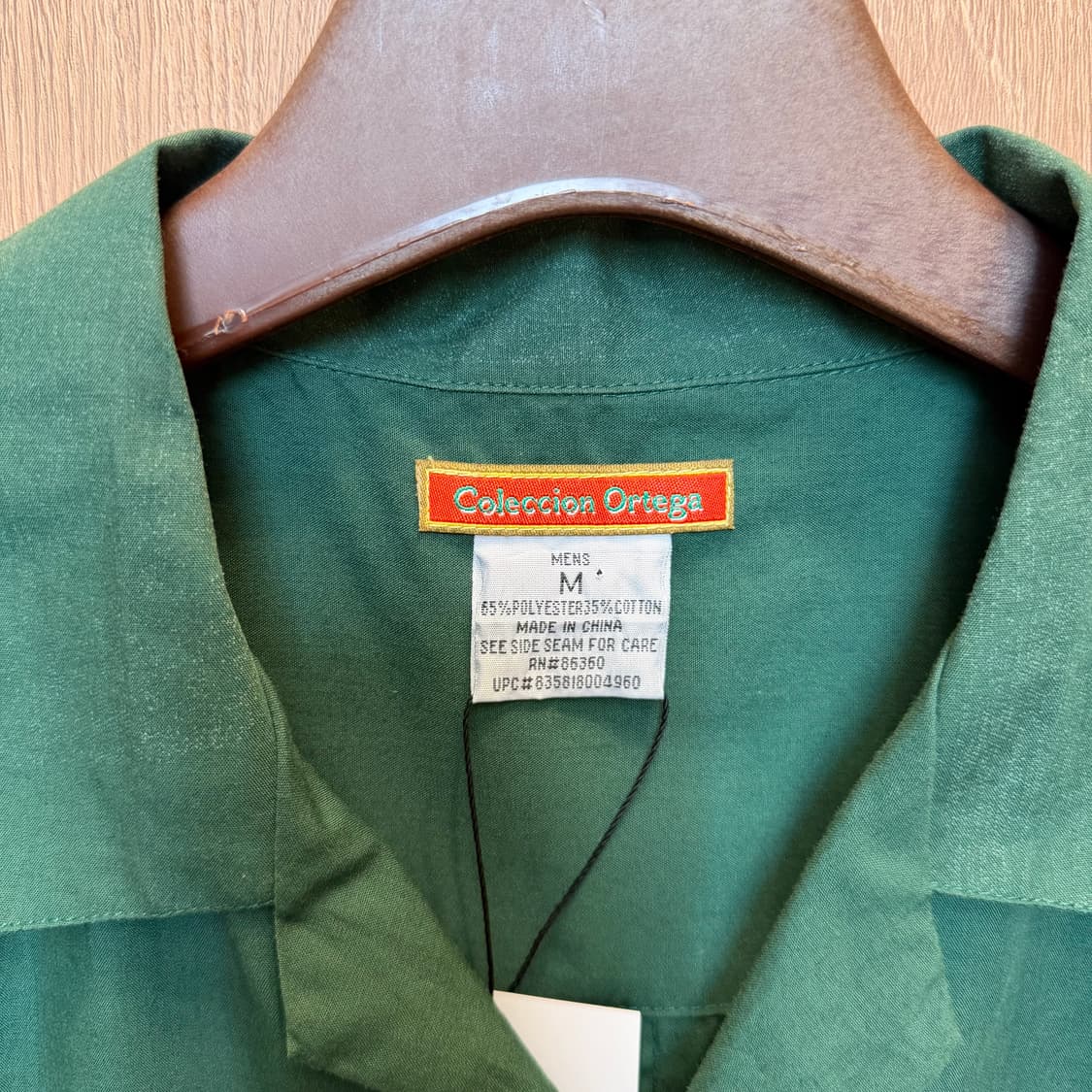 빈티지 쿠바 반팔 셔츠 과야베라 자수 디테일 그린 상품이미지5