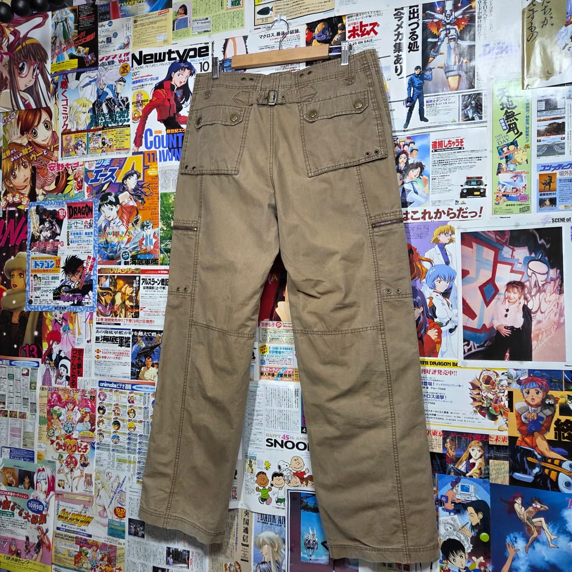 빈티지 브라운 신치백 멀티포켓 카고 팬츠 상품이미지7