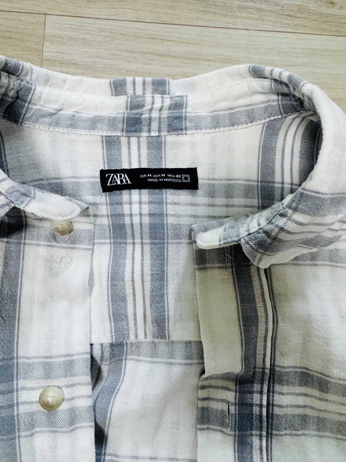 자라 남성 체크셔츠 m 상품이미지2