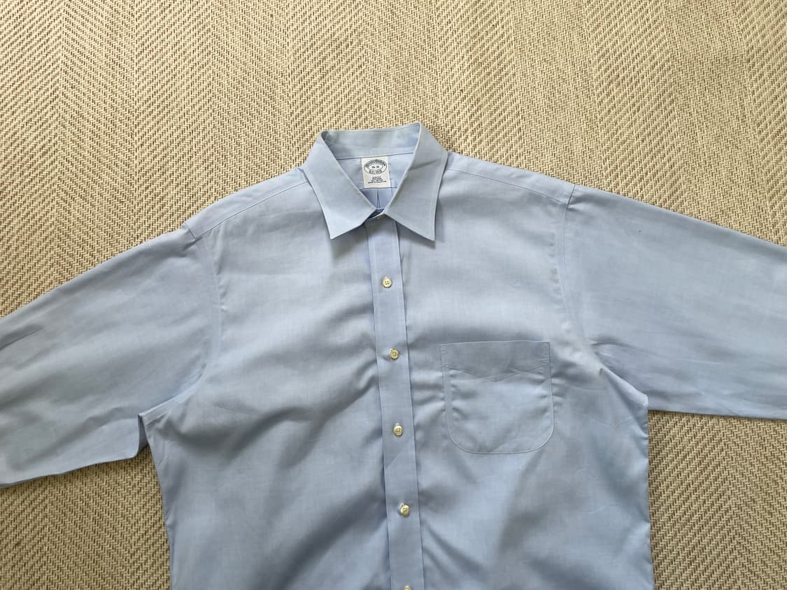 브룩스브라더스 솔리드블루 셔츠 상품이미지2