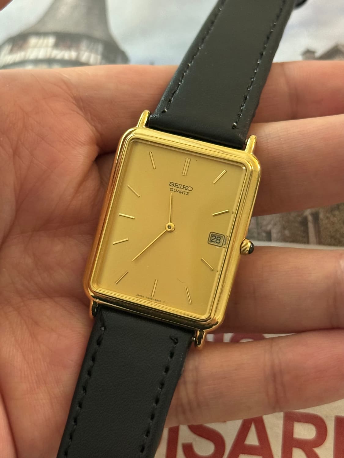 Seiko 세이코 카보숑 크라운 탱크 쿼츠 상품이미지3