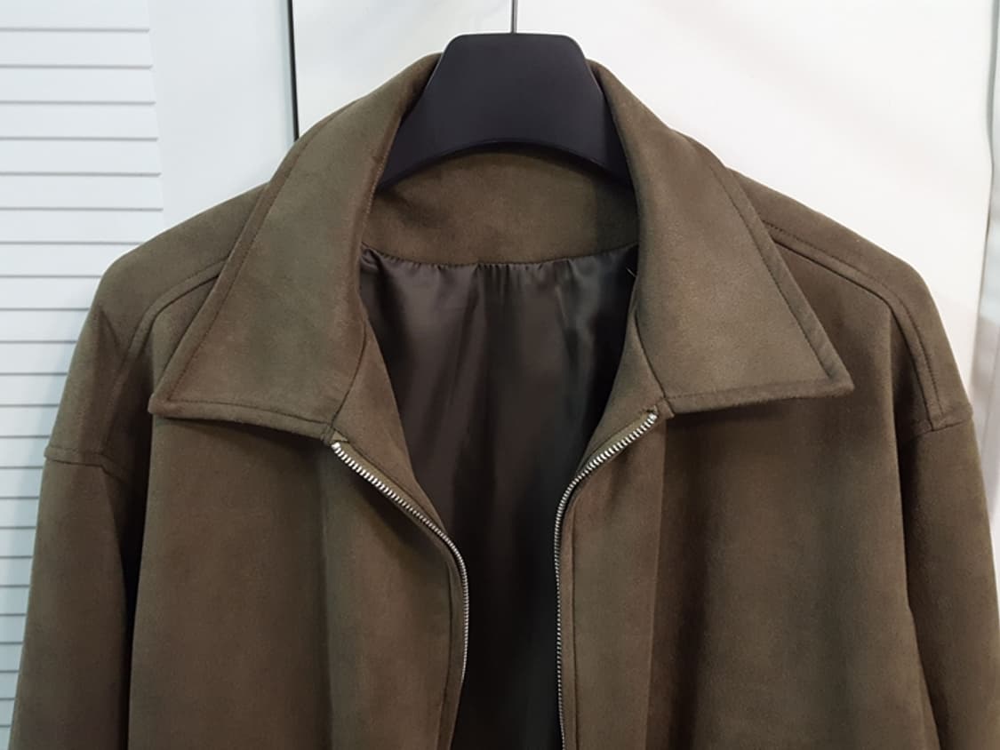 [새상품] 스탠다드에러 남성 스웨이드 자켓 카키 100 상품이미지2