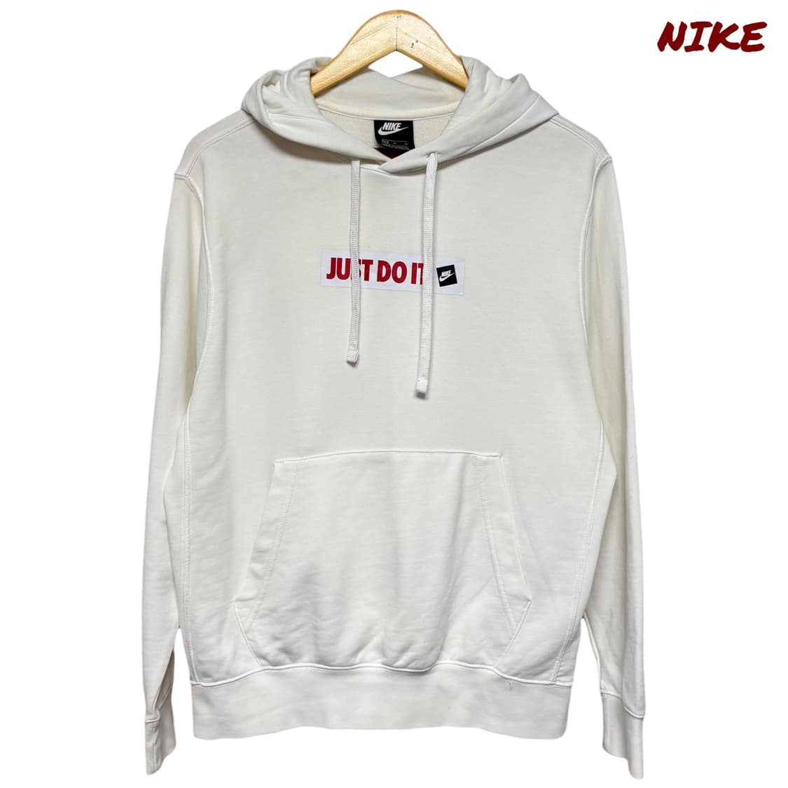 3821 나이키 아이보리 로고 후드티 상품이미지1
