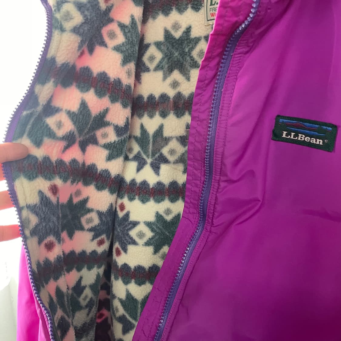 90s 엘엘빈 아즈텍 나일론 웜업자켓 상품이미지7