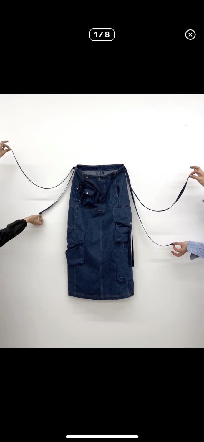 나체 데님 롱스커트 상품이미지1