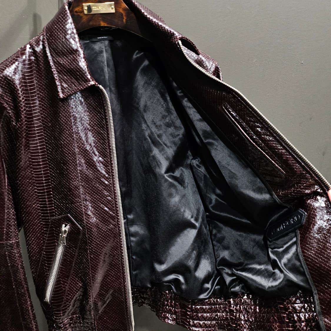 (국내1피스)톰포드 스네이크 런웨이 가죽자켓 상품이미지5