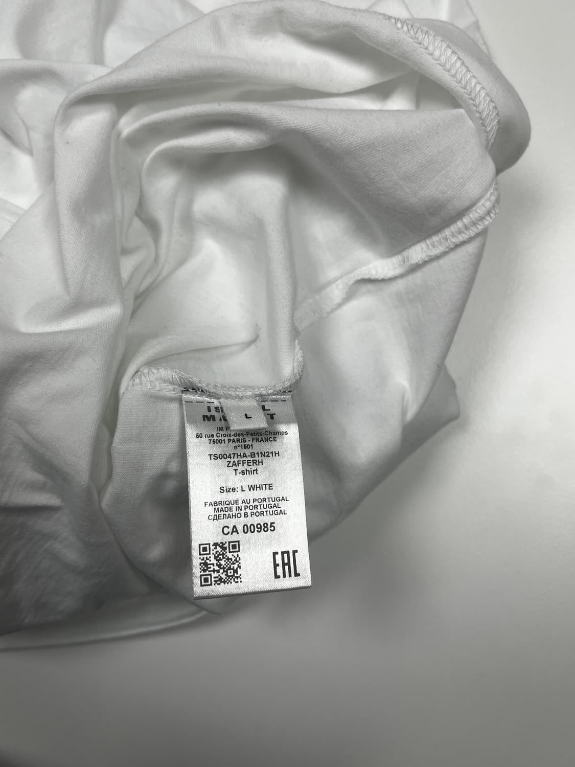 이자벨마랑 Marant 로고 반팔 티셔츠 화이트 L / 택달린 새상품 상품이미지4