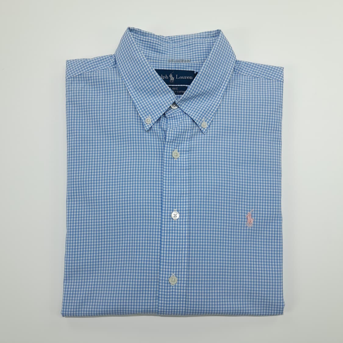 CN786 XL 폴로 랄프로렌 스카이블루 마이크로타탄체크 긴팔 셔츠 남방 상품이미지8