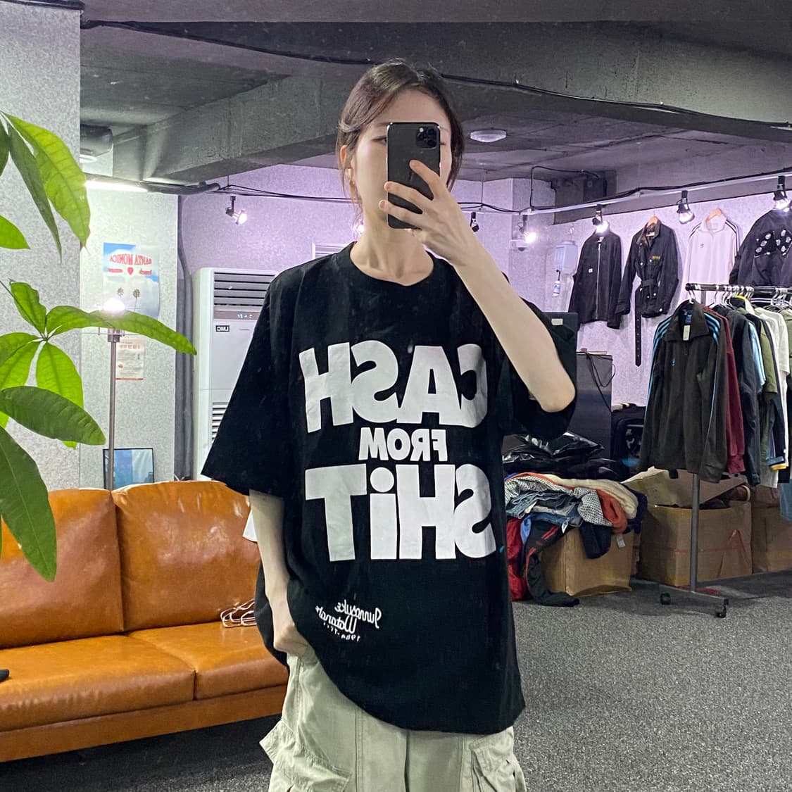 shit 오리지널 빈티지 레터링 반팔티 B1852 상품이미지1