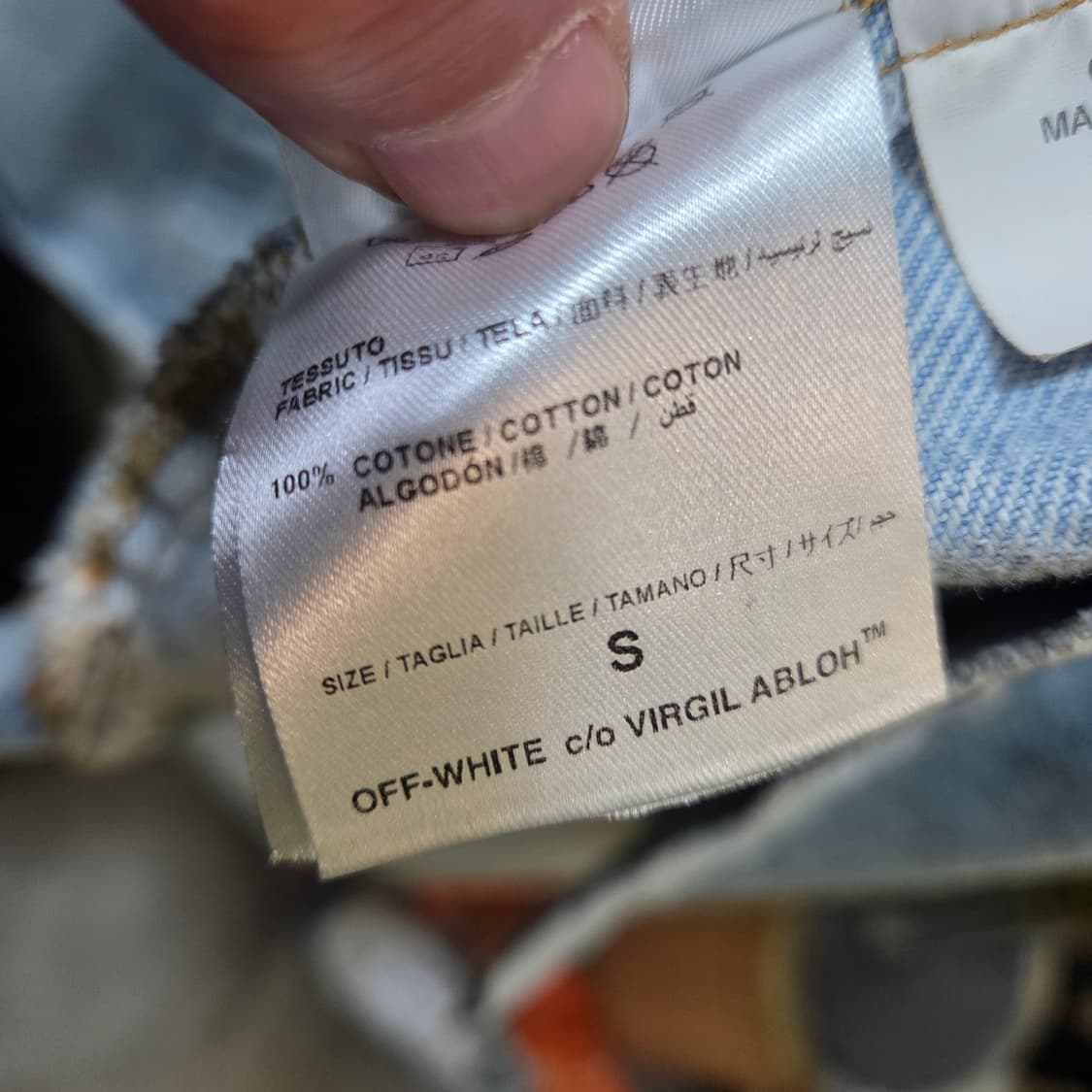 오프화이트 연청 데님 셔츠형 자켓 상품이미지7