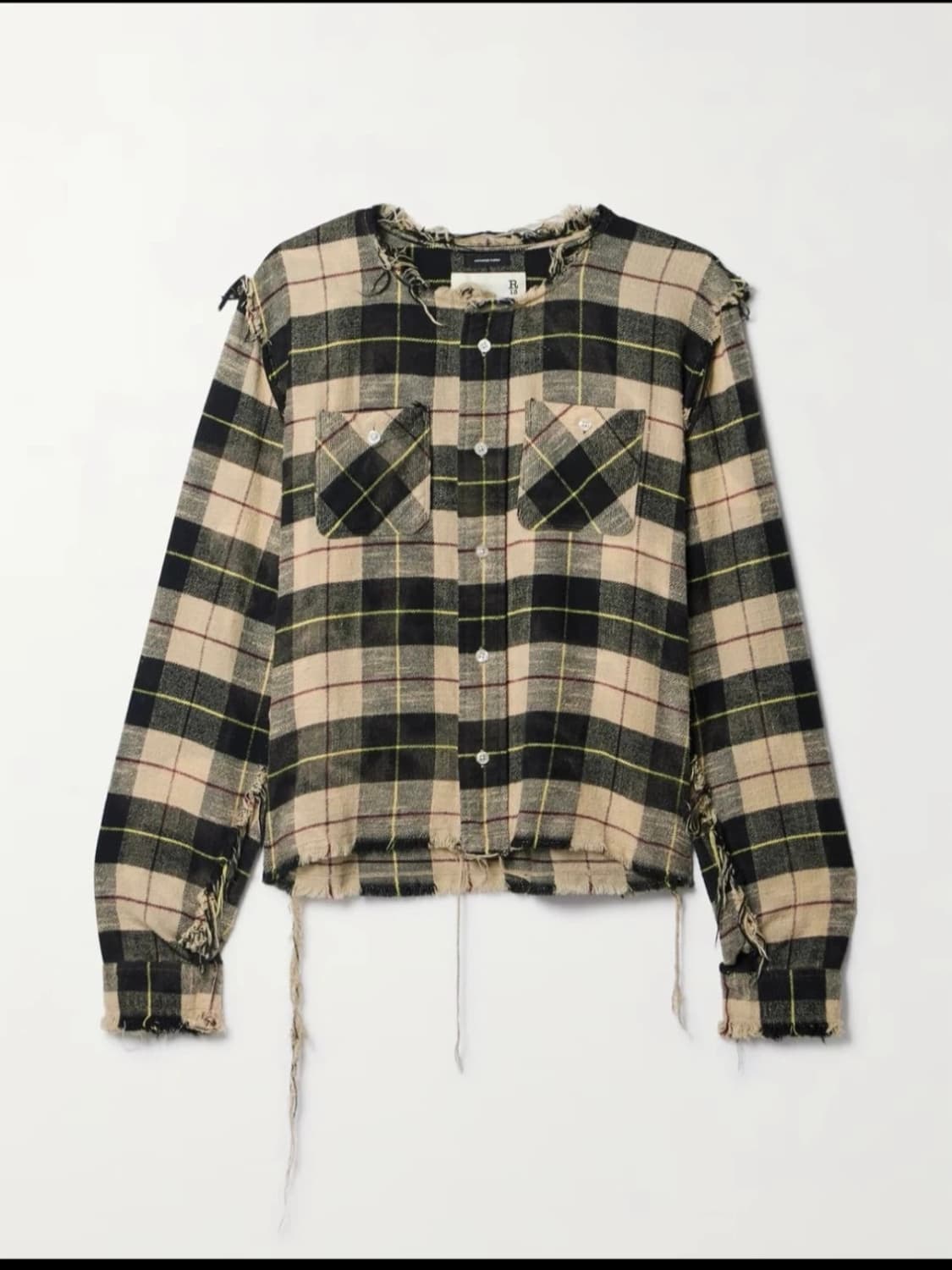 알써틴 r13 체크 크롭 셔츠 자켓 스몰 상품이미지5