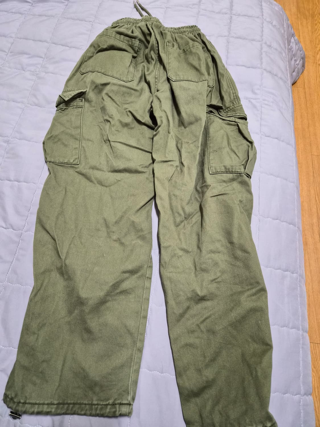 카키색 카고 조거 팬츠 허리밴딩 29size 상품이미지2