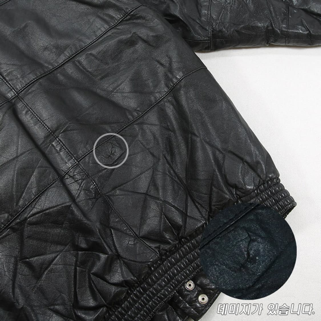 (착용컷) De Luxe 소가죽 패딩 점퍼 (남 L) 상품이미지9