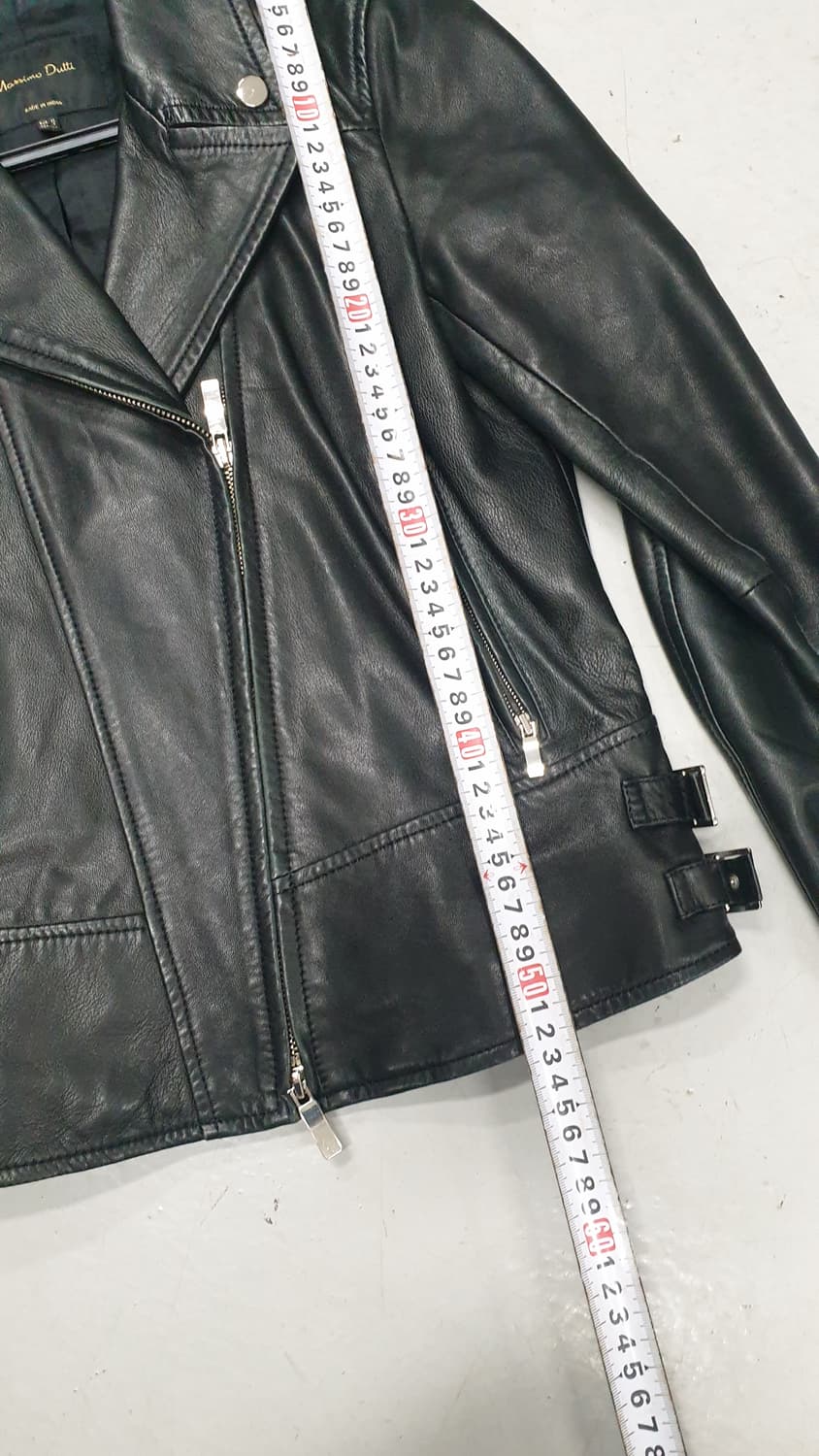 마시모두띠 블랙 가죽 라이더 자켓 상품이미지5