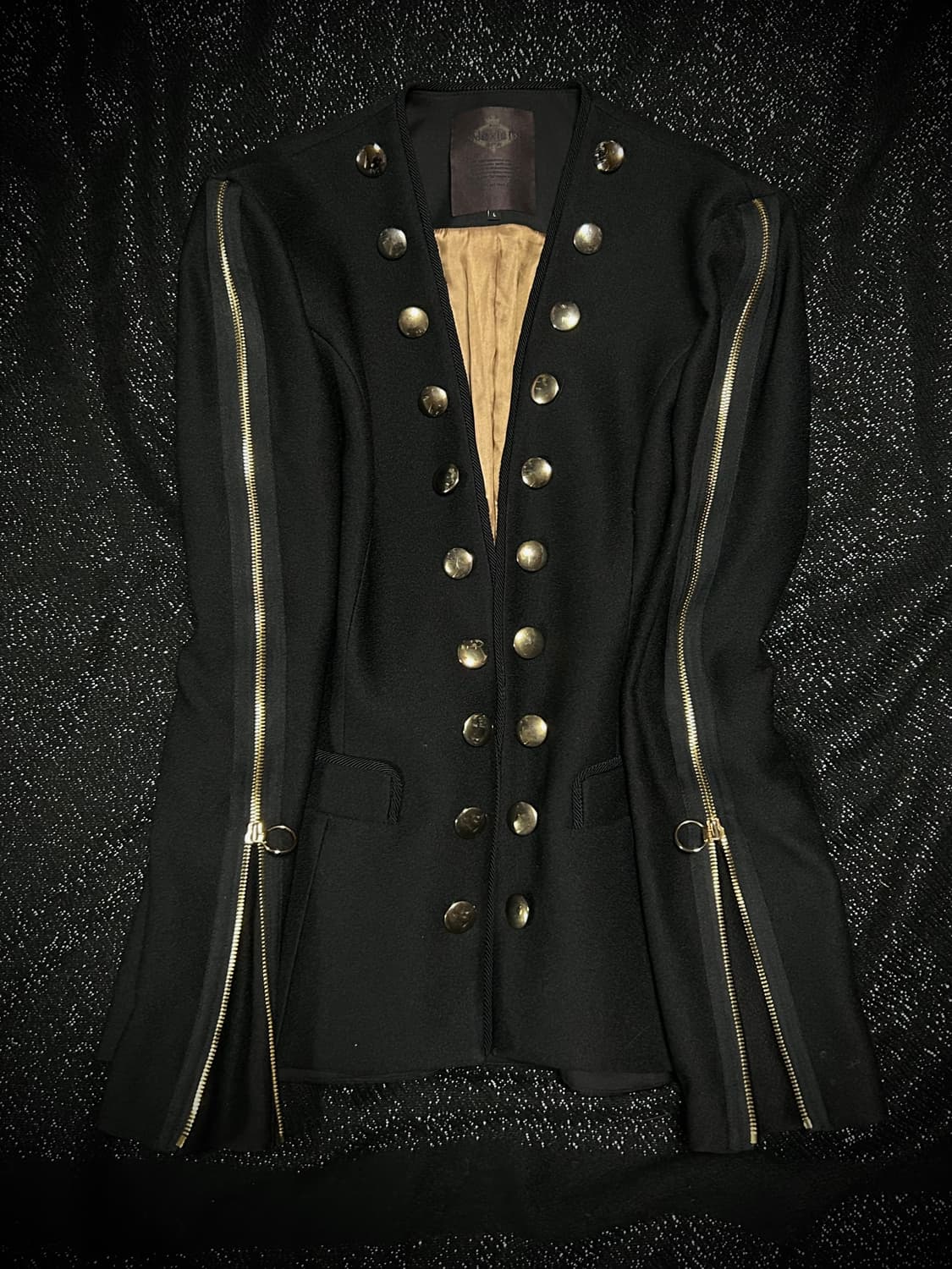 *Rare design* 2000s VTG 블랙 나폴레옹 버튼 자켓 상품이미지1