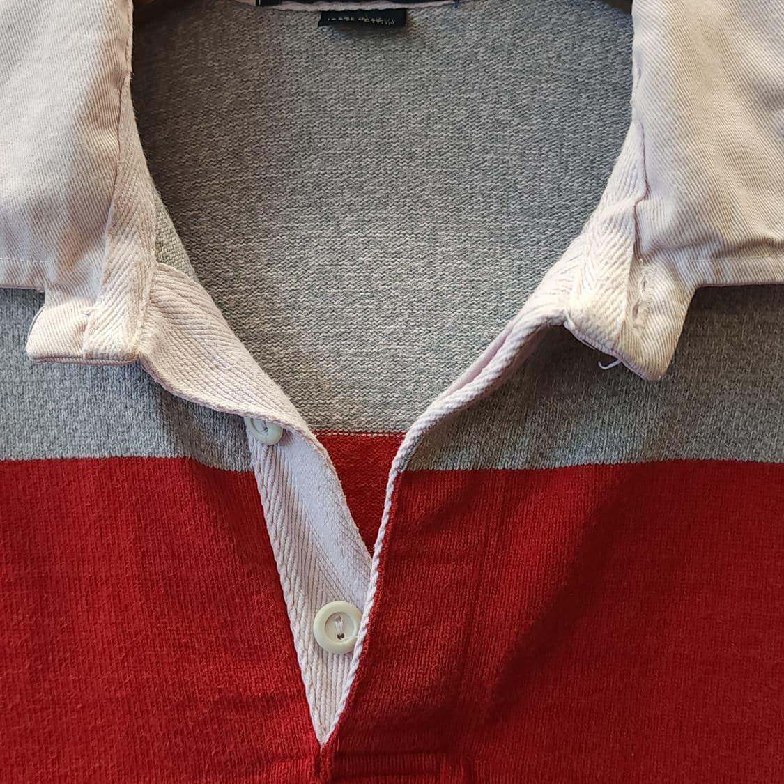 90s 폴로 럭비 카라티 헤비코튼 usa 메이드 빅 스트라이프 m 상품이미지4