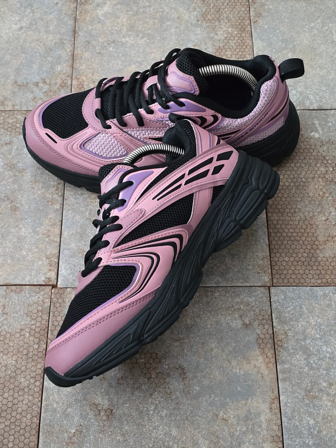 (240)휠라 인터런 블랙 핑크 상품이미지5