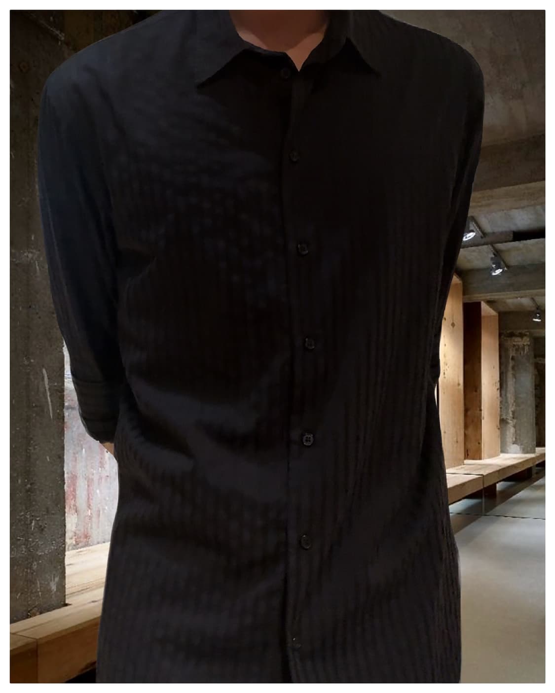 ARMANI COLLEZIONi Black Stripe Shirt 상품이미지1