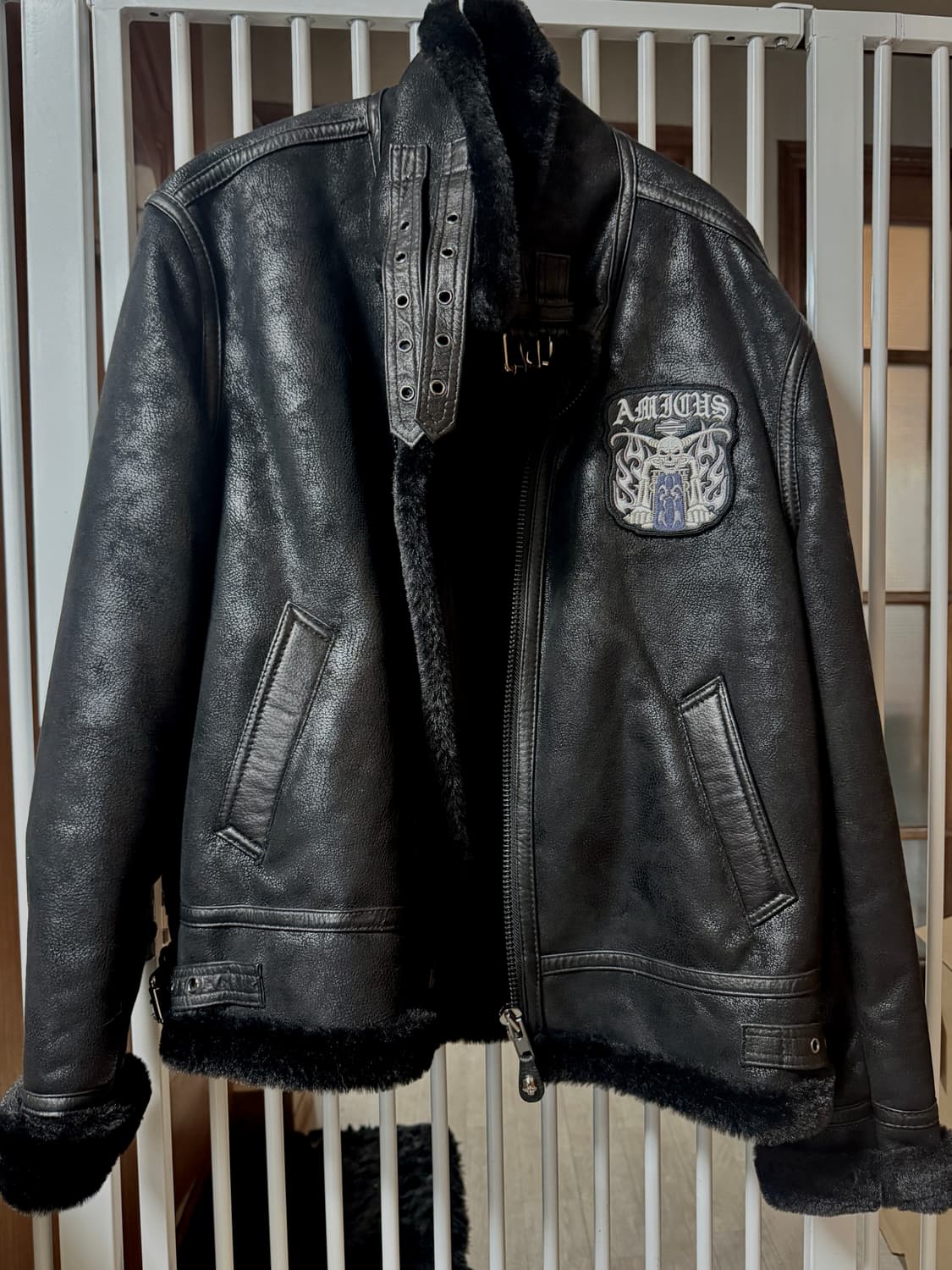 할리데이비슨 패치 커스텀 가죽자켓 무스탕 상품이미지1