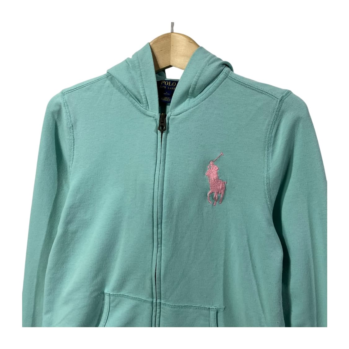 [POLO] 폴로랄프로렌 핑크 빅포니 자수 후드집업 상품이미지3