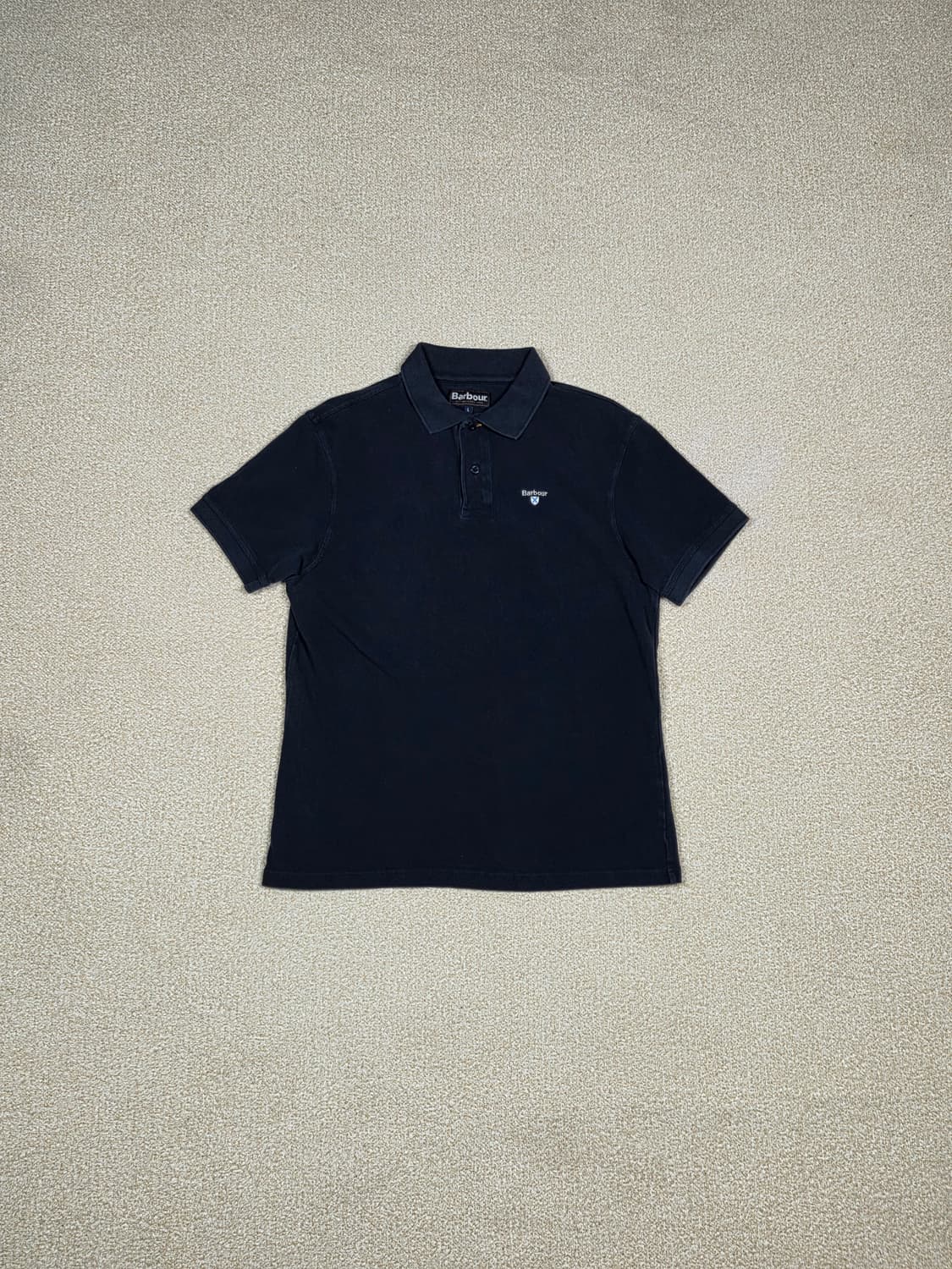 [바버] 크레스트 방패 로고 피케 반팔 폴로 셔츠 | S00051 상품이미지1