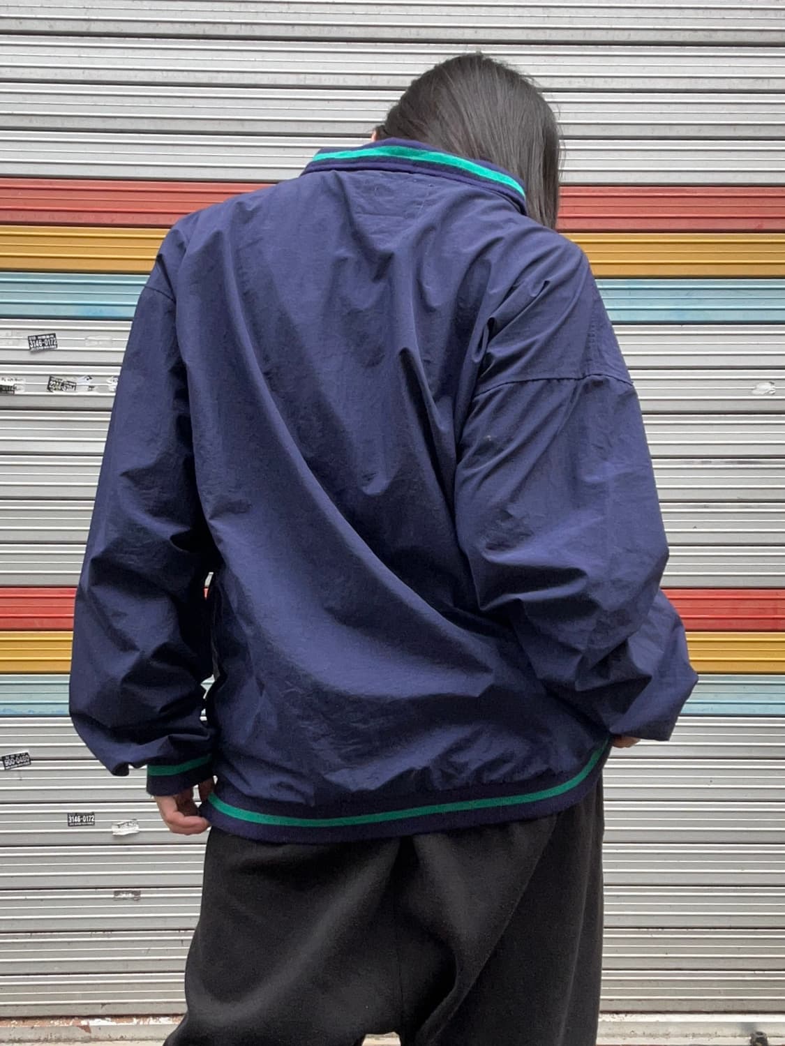 90s NIKE 올드스쿨 네이비 웜업  상품이미지3