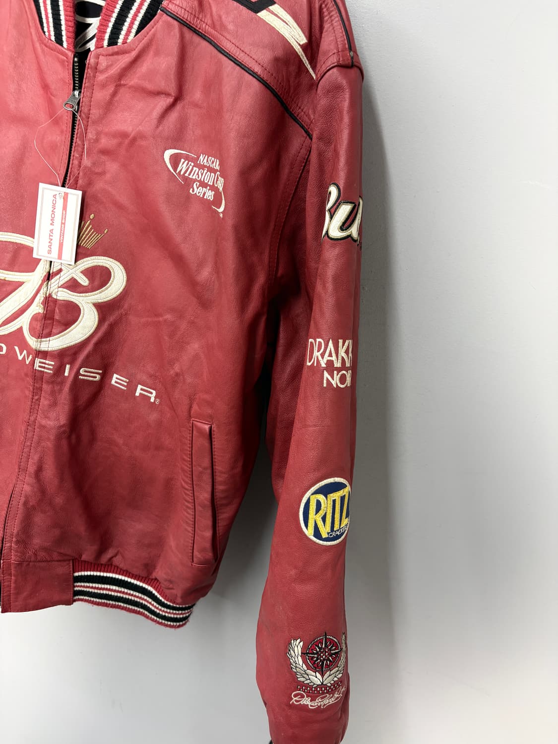 Hase 버드와이져 레더 리버시블 레이싱자켓 A3627 상품이미지6