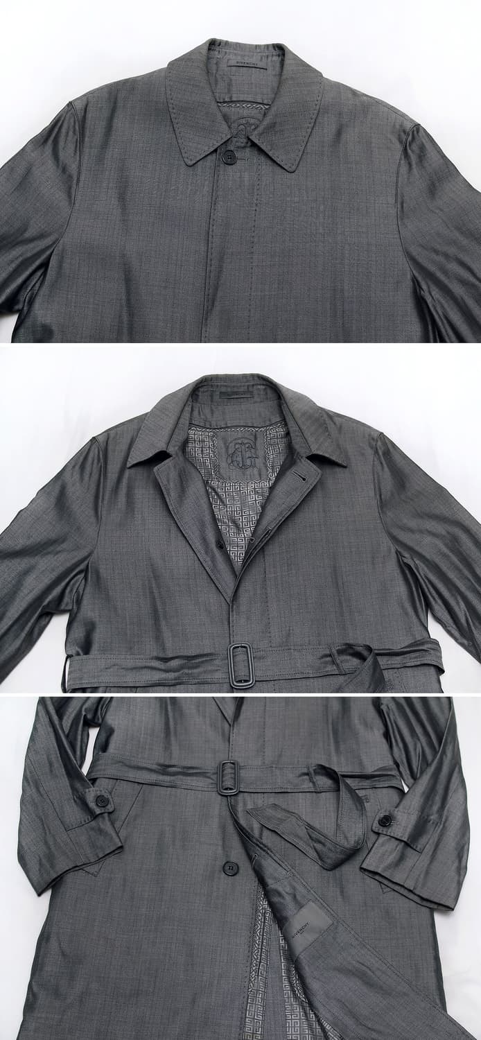 지방시 (GIVENCHY) 실크 울헤링본 클래식 벨티드 코트 (100+) 상품이미지4