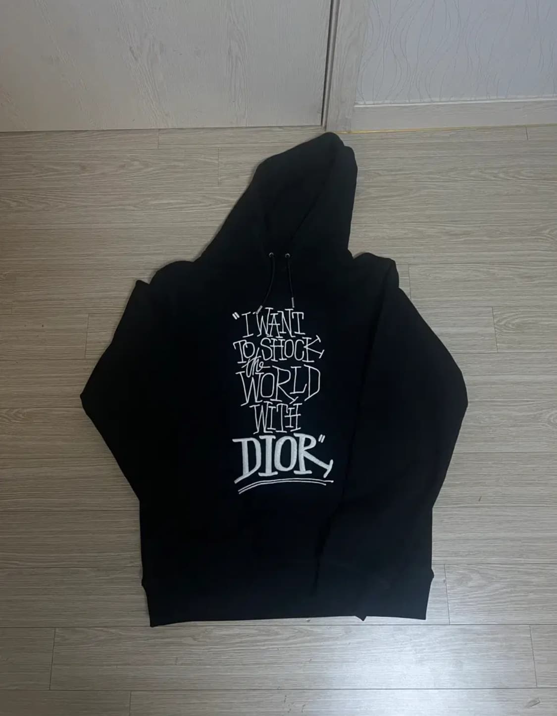 재수없는 재벌 3세 느낌의 디올 숀 스투시 콜라보 후드티 새상품급 상품이미지1