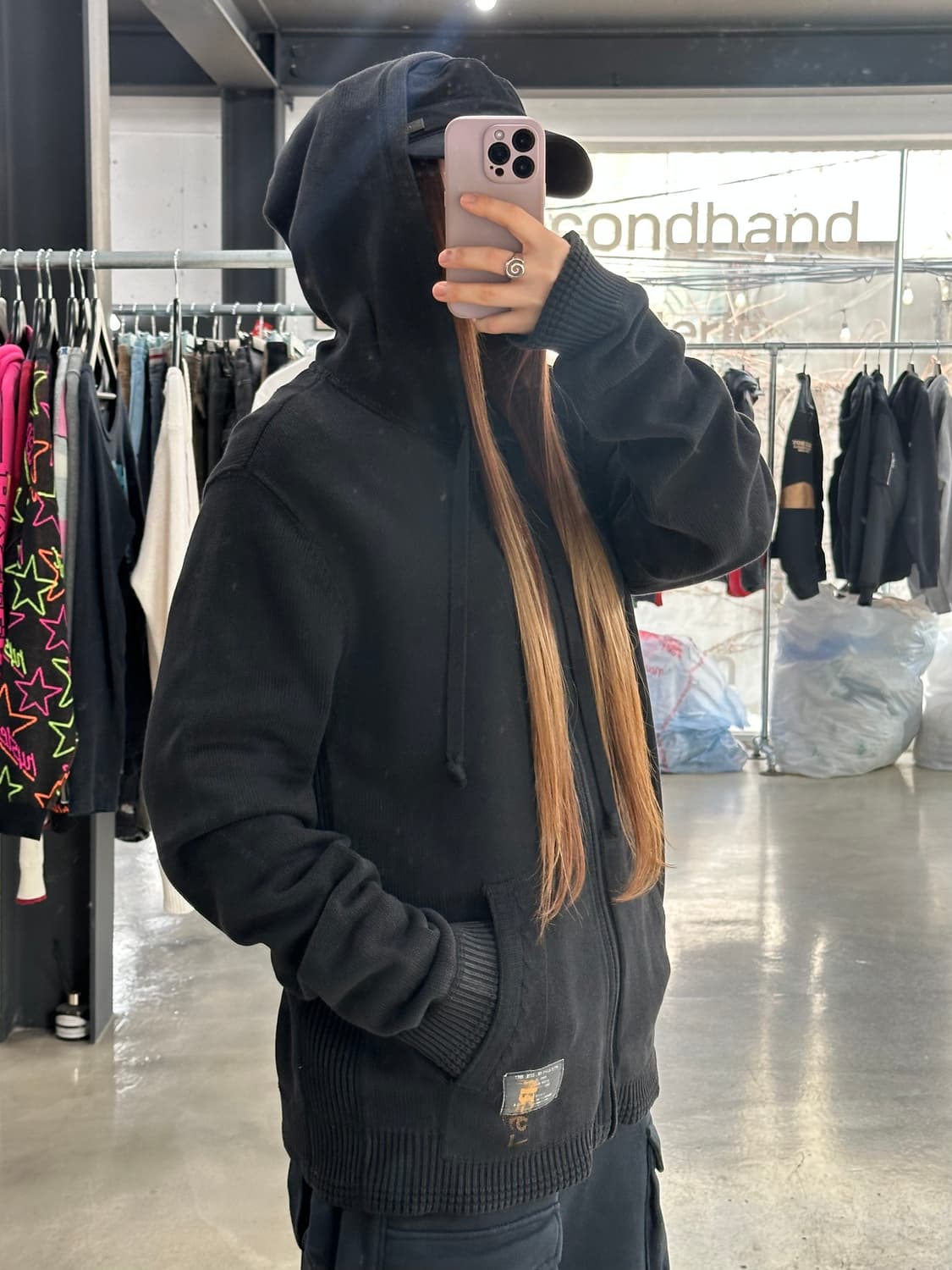 폴로진스 리브드 코튼 워시드후드집업  상품이미지3