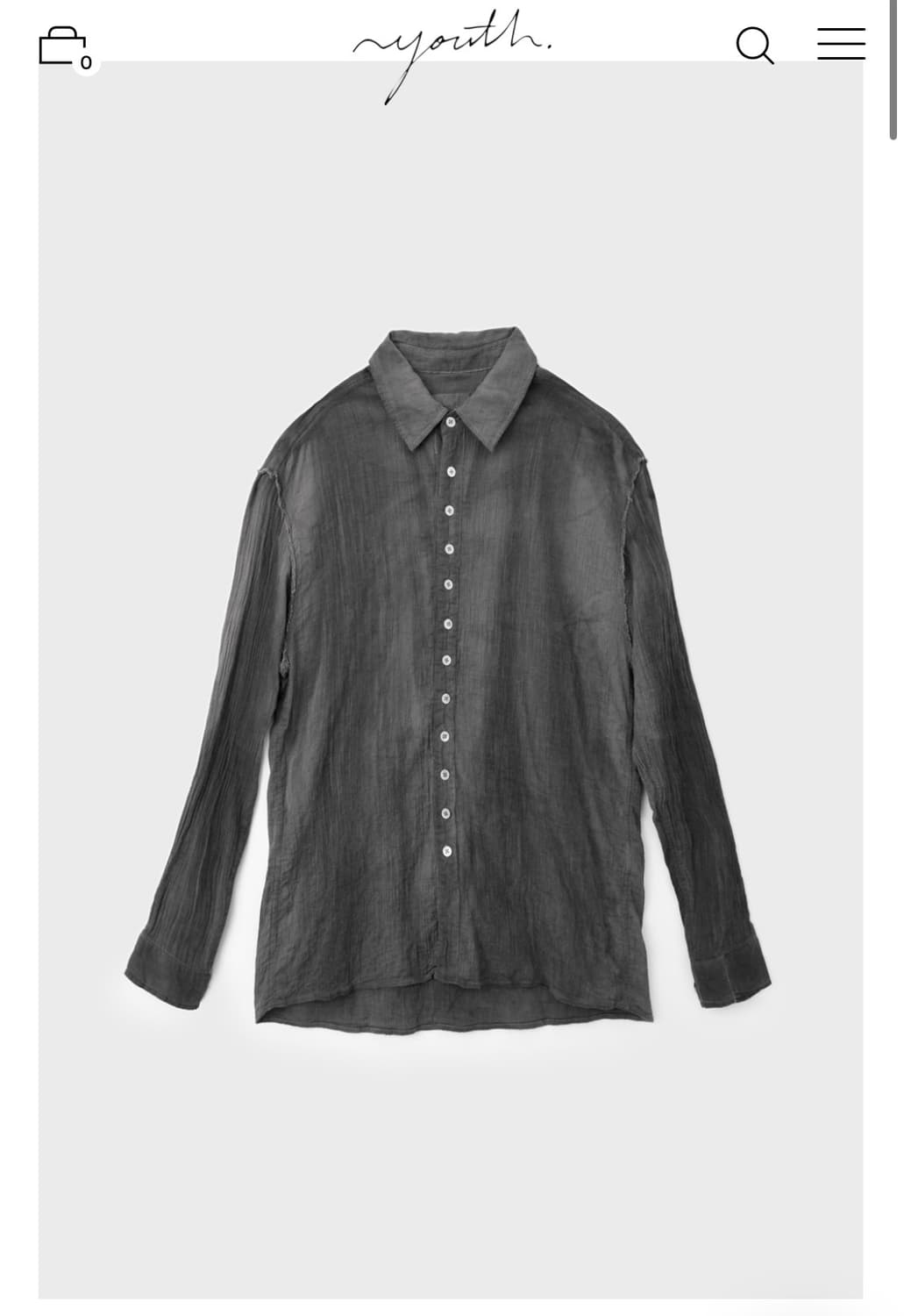 유스 x 유수 Ink Dyed Buttoned Shirt M사이즈 상품이미지1