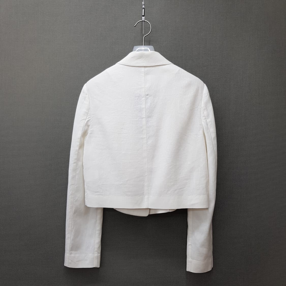 산드로 2021 린넨 크롭 원버튼 자켓 S사이즈 상품이미지5