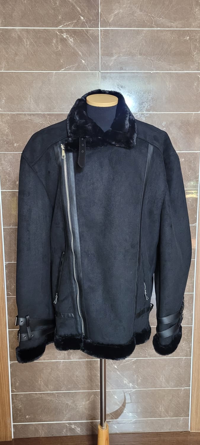 (남성4xl사이즈) 블랙 무스탕 상품이미지2