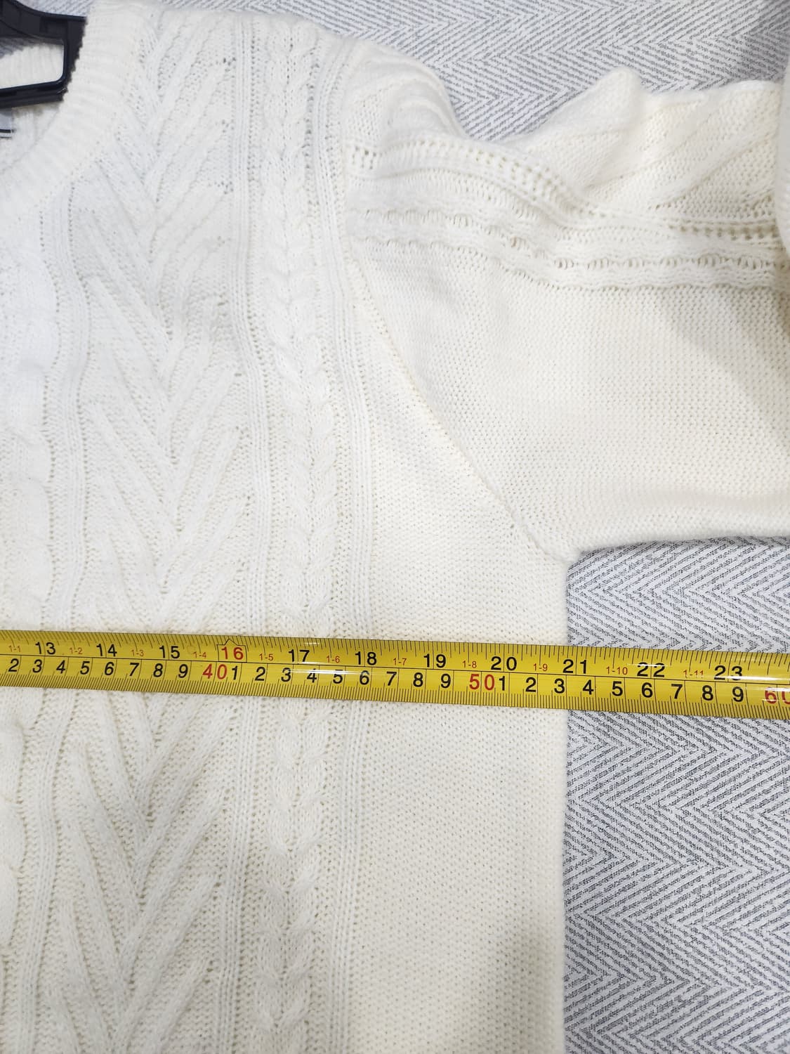 장 미셸 바스키아 크림색 케이블 니트 스웨터 남성 105사이즈 상품이미지7