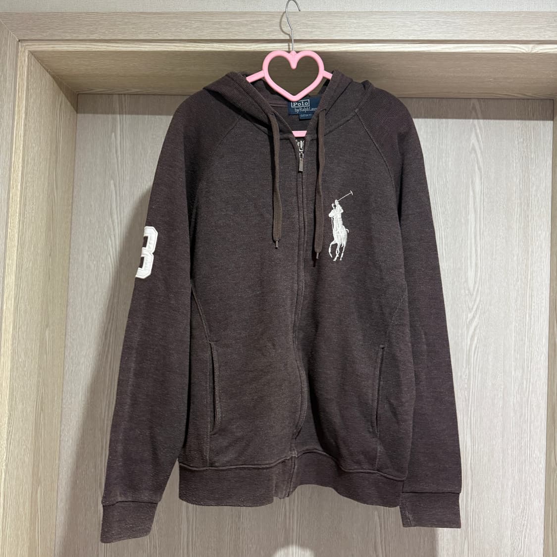 폴로 랄프로렌 빅포니 브라운 후드집업 상품이미지3