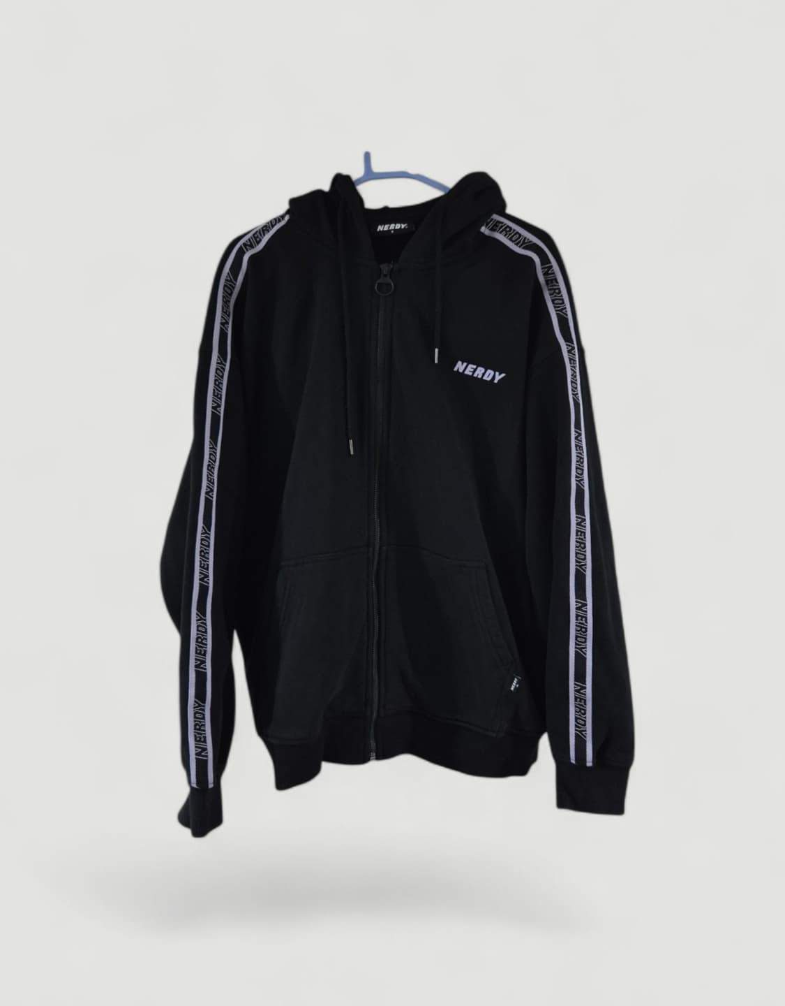 널디 사이드라인 로고 오버핏 후드집업 상품이미지2